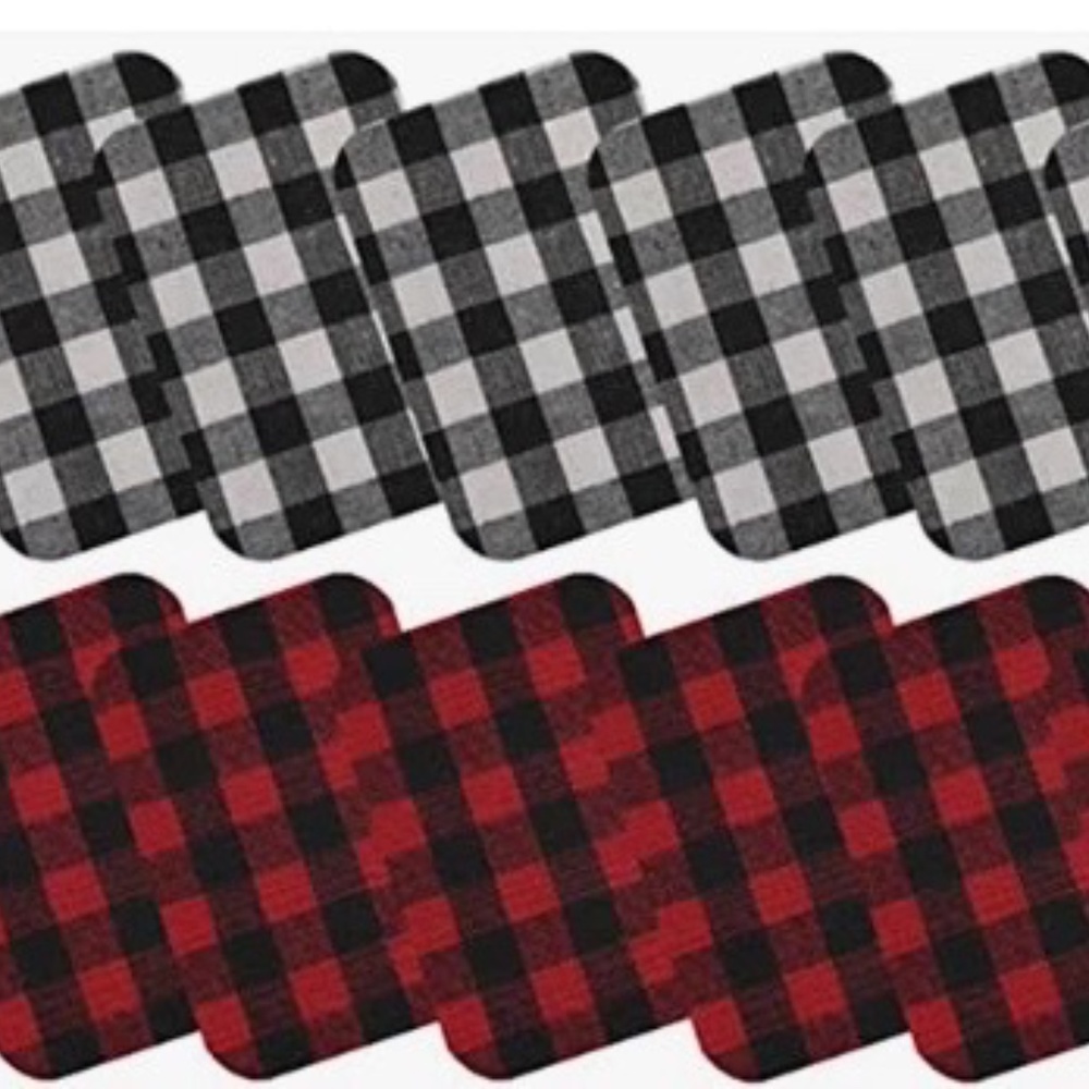 Buffalo Plaid Iron On Patches (50)